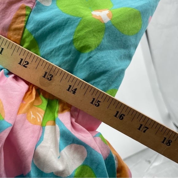 Lilly Pulitzer Richelle Tie Back Strapless mini Dress Sz 8 blue floral - Picture 8 of 11